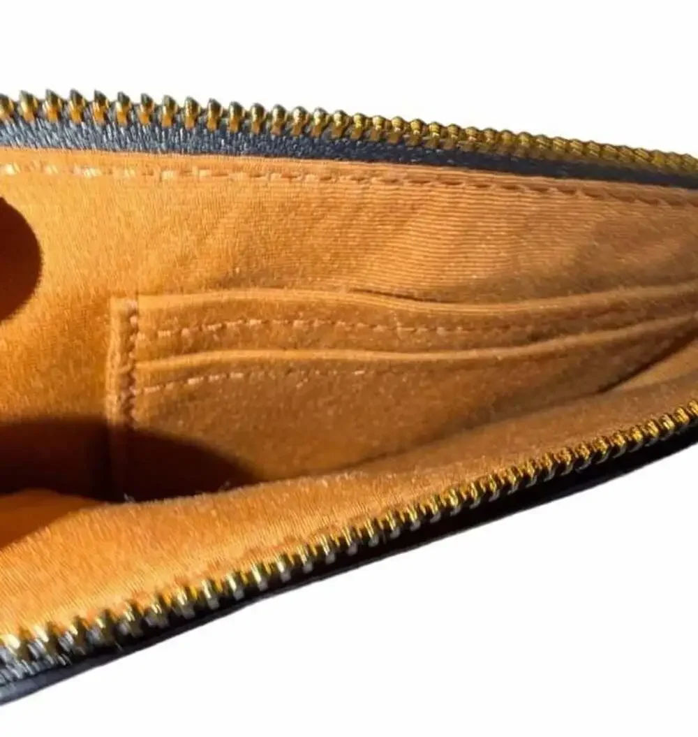 Coach Corner Zip Wristlet in Signature Denim Chambray